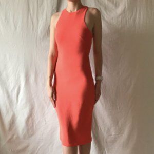 Orange Bodycon Midi Dress - H&M